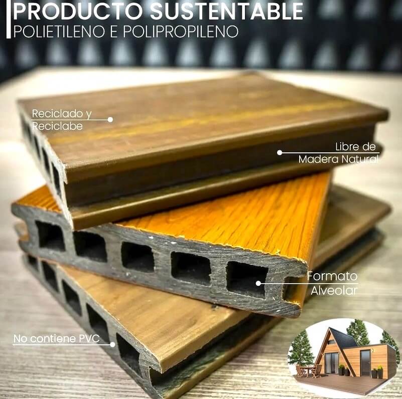 Paredes interiores con textura natural de madera